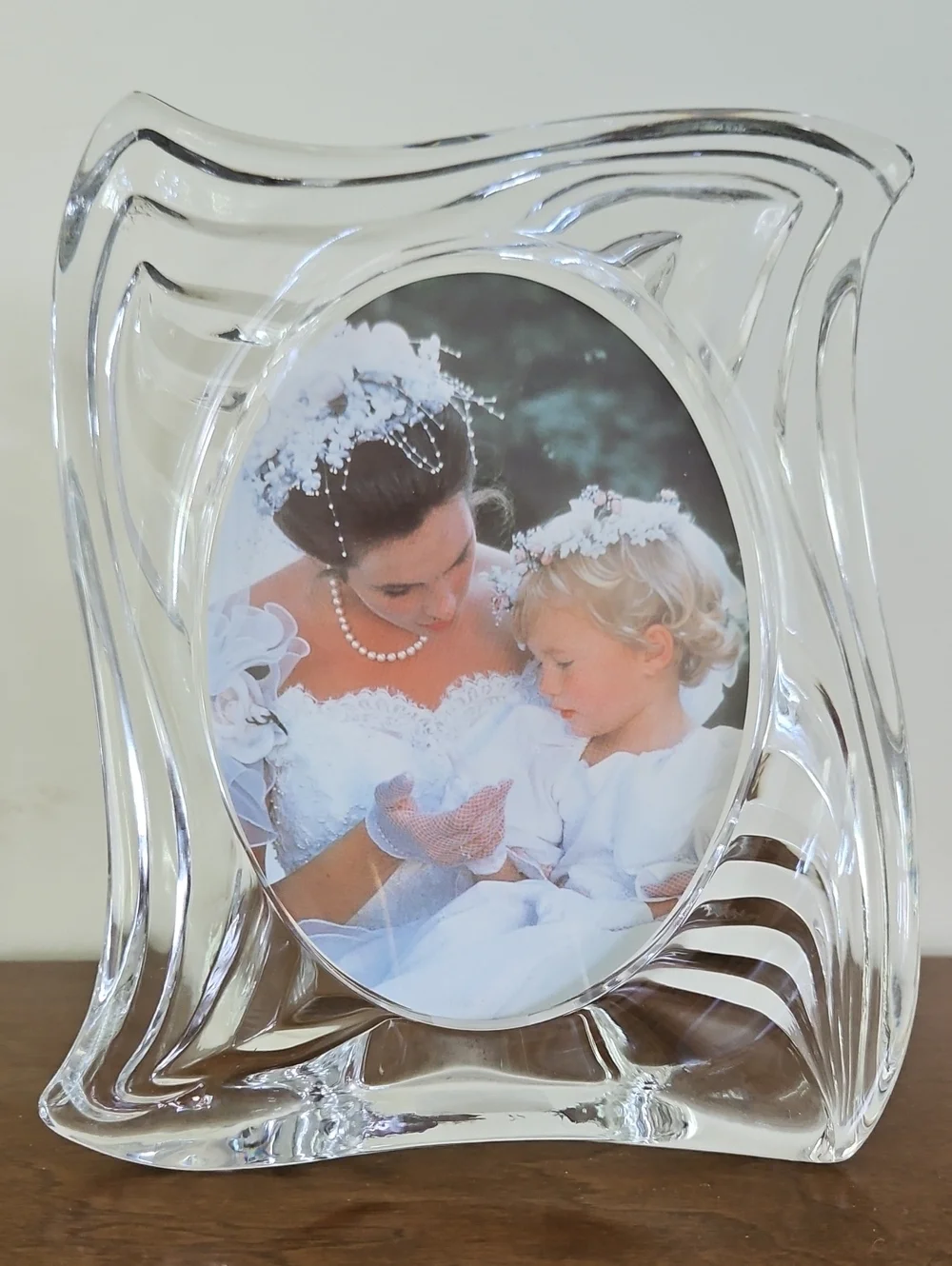 Mikasa Crystal Wave Glass Photo Frame